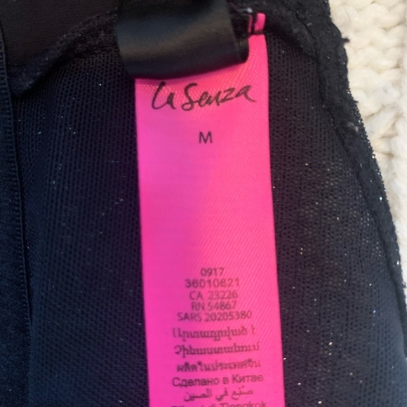 LaSenza - Black Sparkle - Bralette - V front and Back - Size Medium - Picture 4 of 4